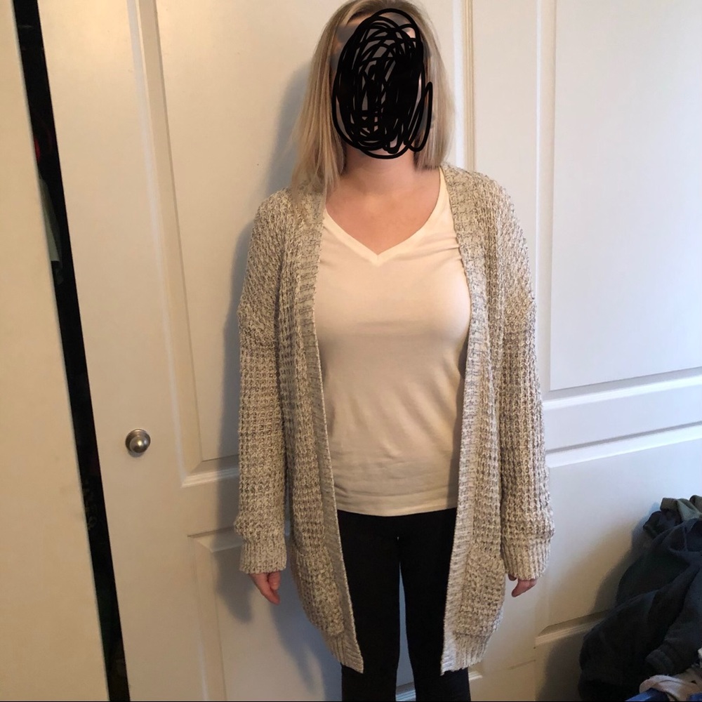 Express Waffleknit Cardigan